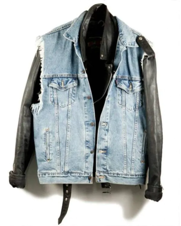 WWE Triple H Denim Leather Jacket USA Jackets